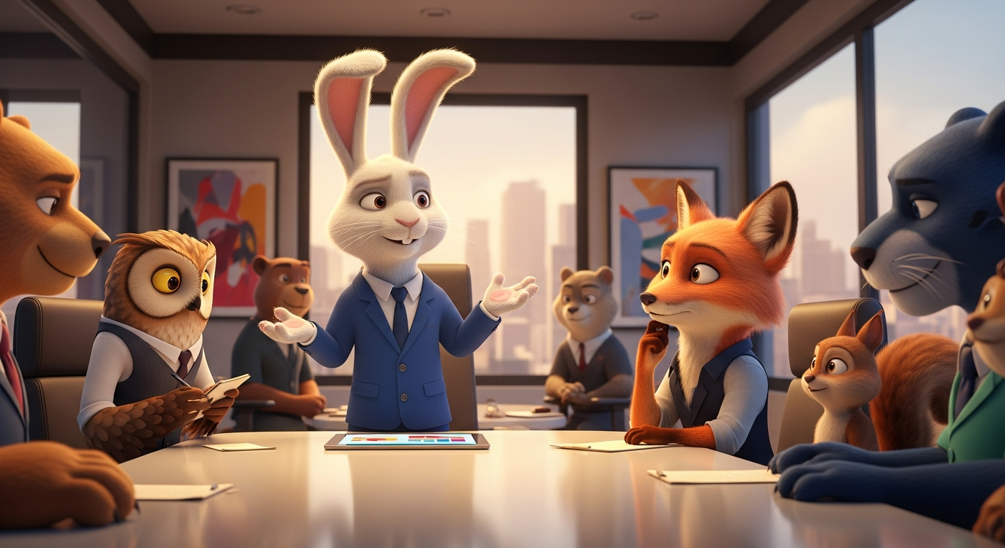 Animal Cartoon 3D style preview — explainer video scene